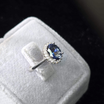 925 Ayar Gümüş Tanzanit Taşlı Yüzük Durra .Modeli