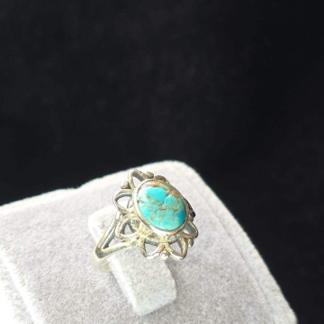 925 Ayar Kadın Gümüş Yüzük Arizona Turkuaz Has Taş