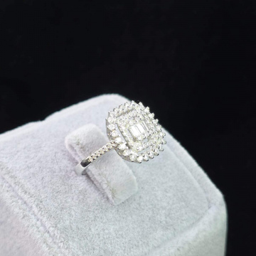 925 Ayar Gümüş Baget Yüzük Hubb2 Modeli